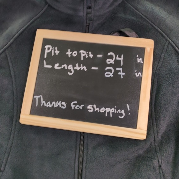 Columbia Fleece Full Zip Womens 1X Black Zipper Pockets Logo - Picture 5 of 6